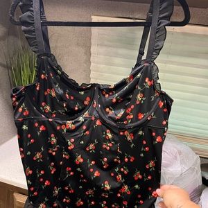 Torrid cherry lingerie body suit